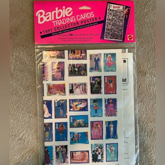 Barbie Poster of the all 300 Images from 1959-1991 of the Barbie Trading Cards. - Picture 1 of 4